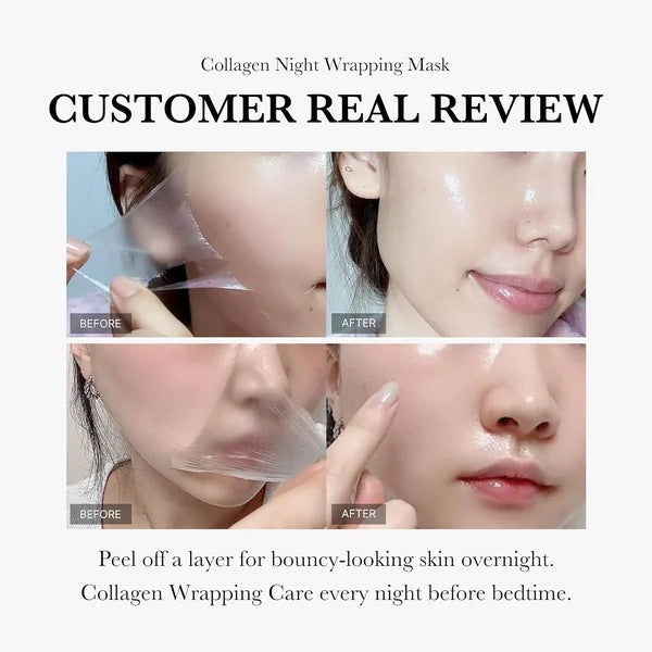 Face Night Mask Collagen Wrapping Mask Natural