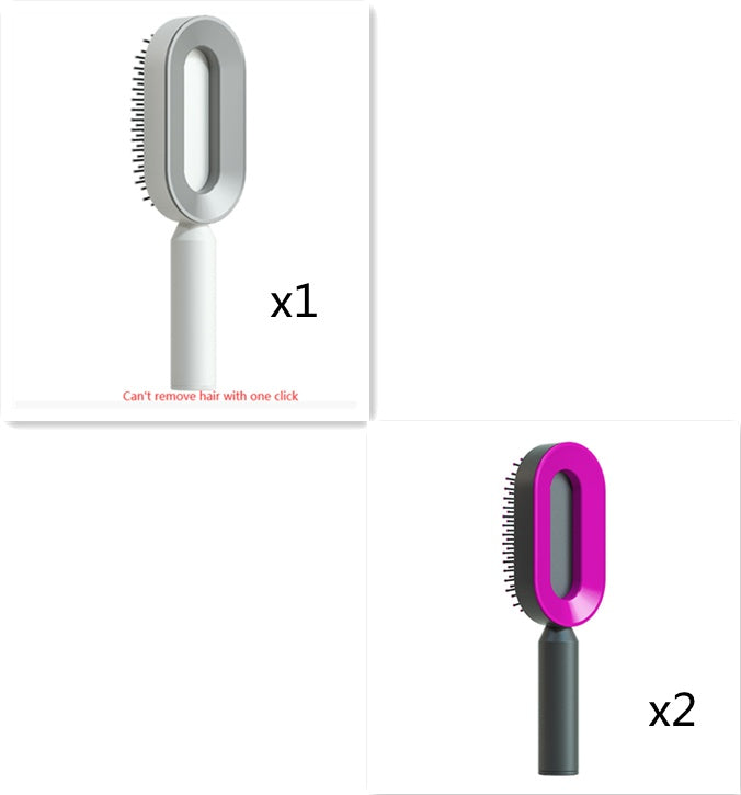 Self Cleaning Hair Brush For Women One-key