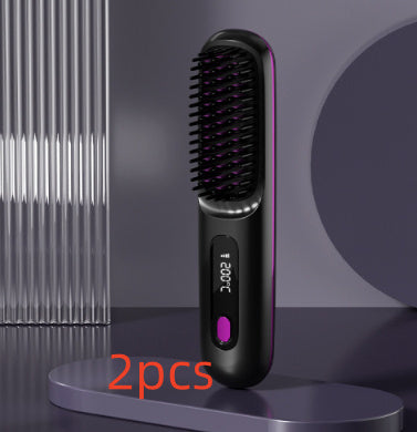 2 In 1 Straight Hair Comb Wireless Hair Straightener Brush
