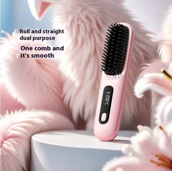 2 In 1 Straight Hair Comb Wireless Hair Straightener Brush