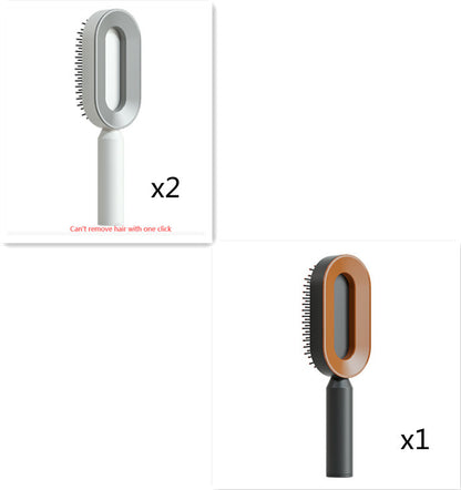 Self Cleaning Hair Brush For Women One-key