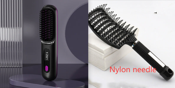 2 In 1 Straight Hair Comb Wireless Hair Straightener Brush