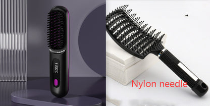 2 In 1 Straight Hair Comb Wireless Hair Straightener Brush
