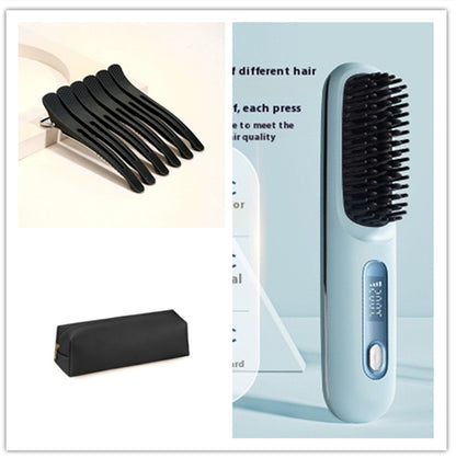 2 In 1 Straight Hair Comb Wireless Hair Straightener Brush