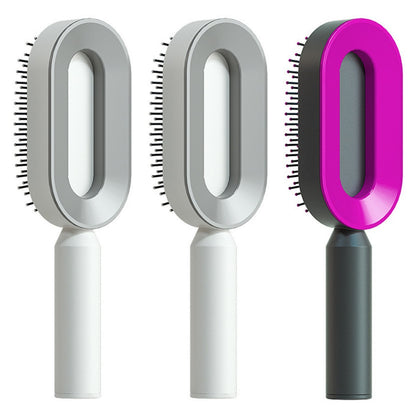 Self Cleaning Hair Brush For Women One-key