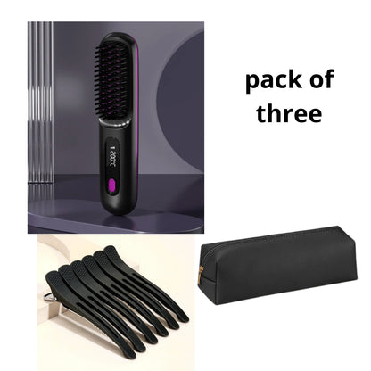 2 In 1 Straight Hair Comb Wireless Hair Straightener Brush
